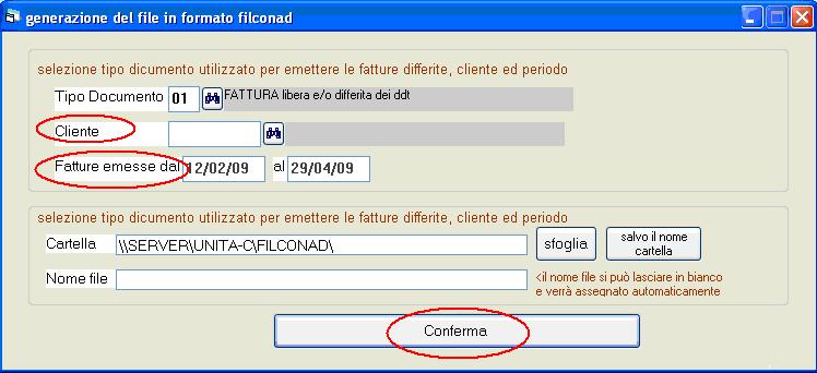 tracciato filconad