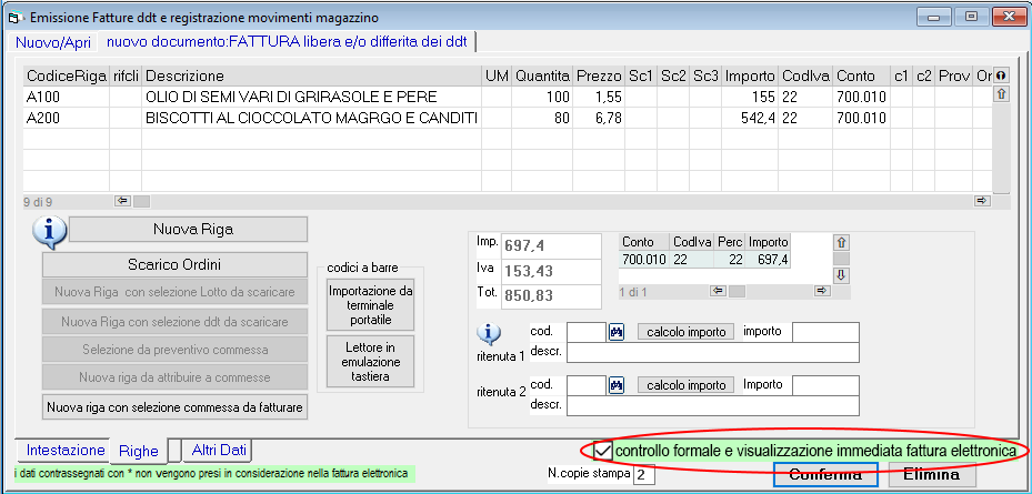 Arrotondamento WinCoge