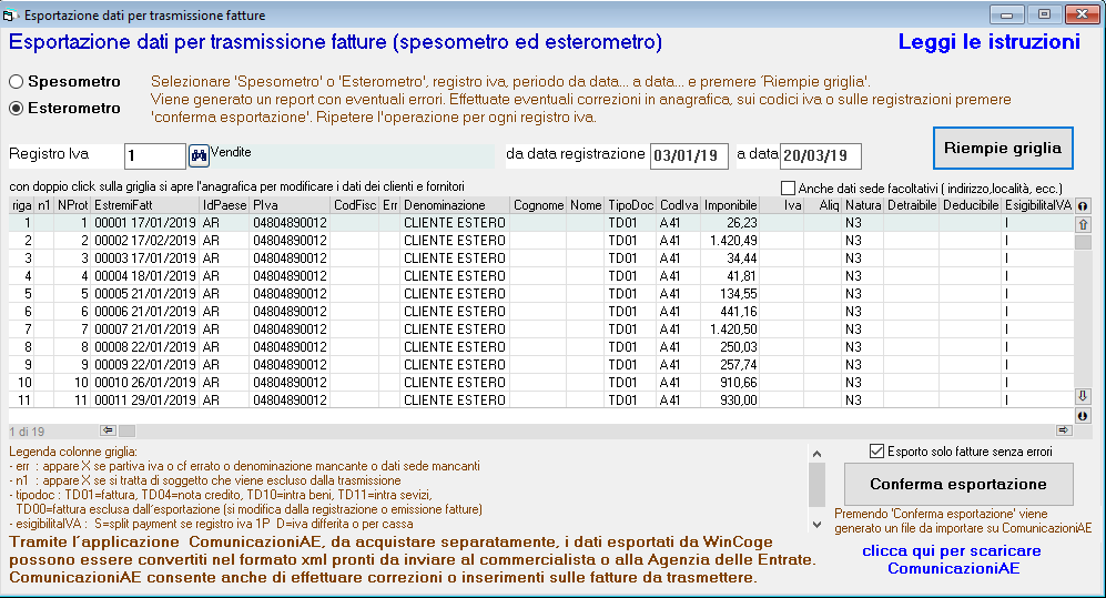 Arrotondamento WinCoge